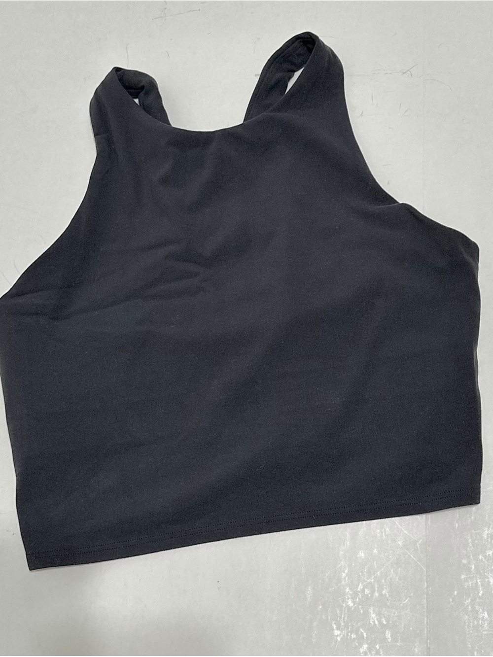 Athleta Black High-Neck Sports Bra Crop